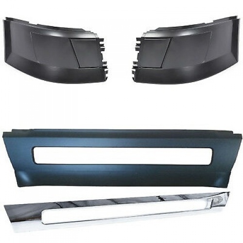 Volvo Truck Bumper Set Pair Left Right Center without Fog Light Hole VNL VN